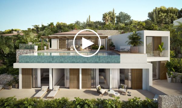 Nuevo Video - Impresionante villa de nueva construcción de 6 dormitorios con impresionantes vistas panorámicas al mar en Cap Martinet